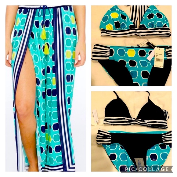 NWT Trina Turk REVERSIBLE bathing suit with matching NWT Trina Turk pant